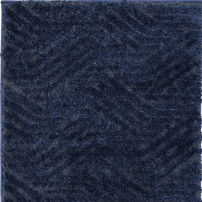 Blue Abstract Power Loom Area Rug Photo 9