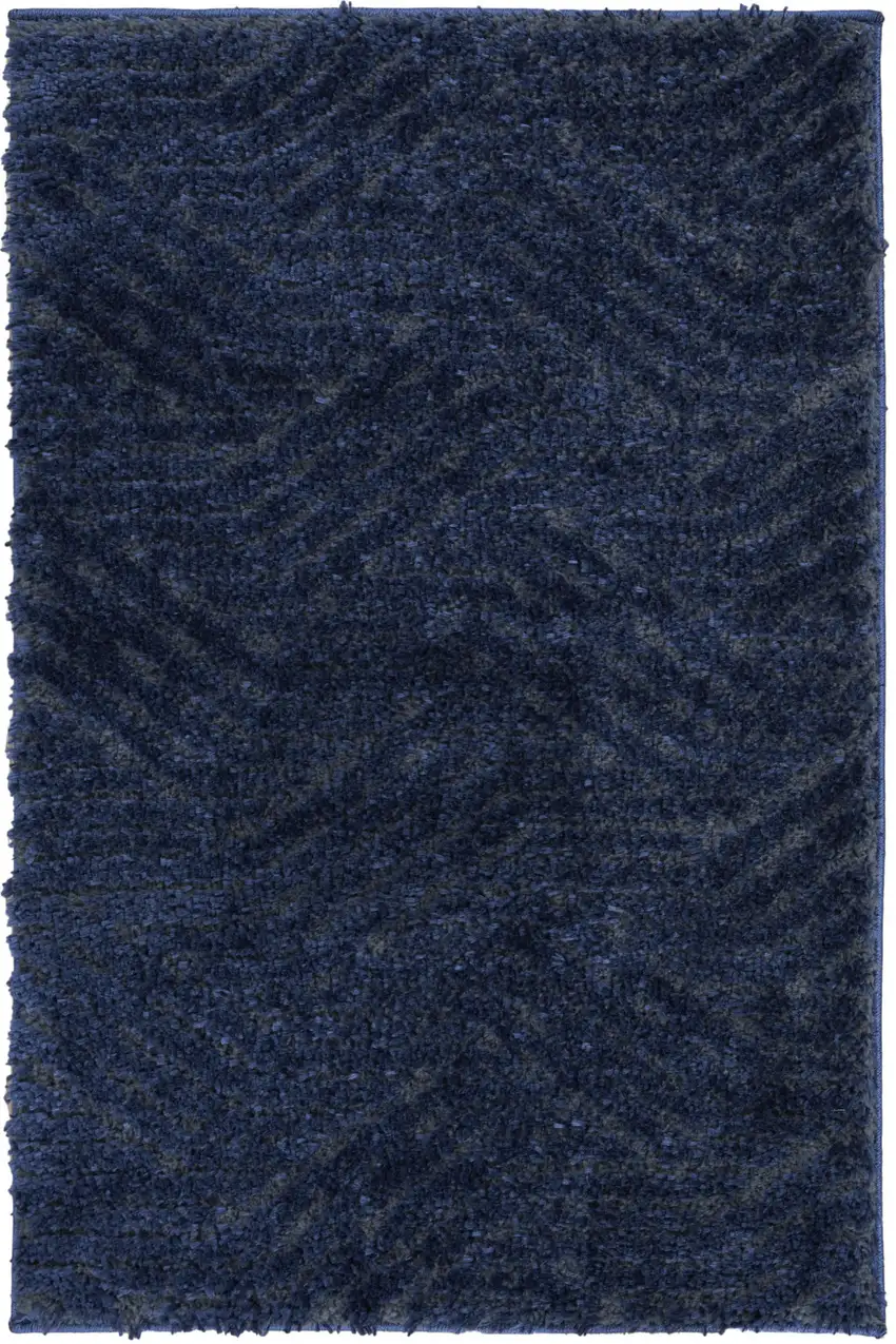 Blue Abstract Power Loom Area Rug Photo 4