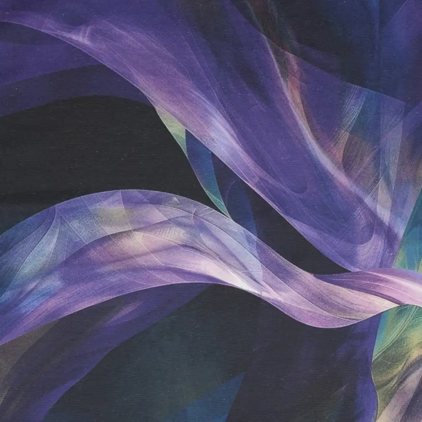 Blue Abstract Power Loom Non Skid Area Rug Photo 9