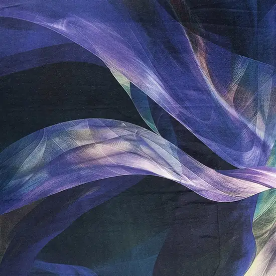 Blue Abstract Power Loom Non Skid Area Rug Photo 8