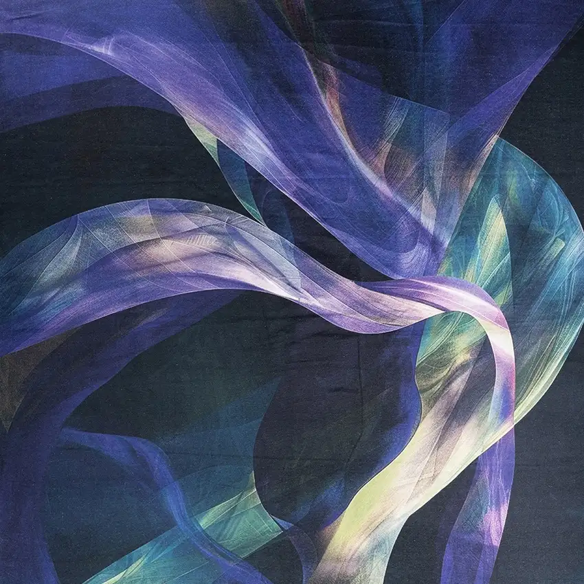 Blue Abstract Power Loom Non Skid Area Rug Photo 8