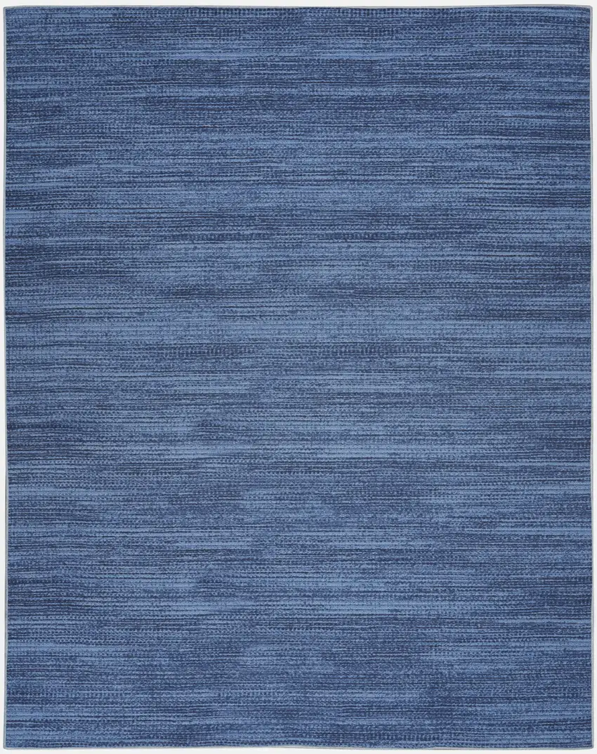 Blue Abstract Power Loom Washable Non Skid Area Rug Photo 1