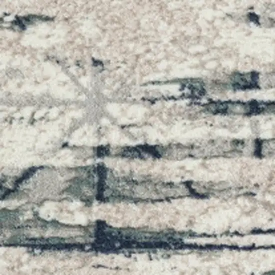 Blue Abstract Stain Resistant Area Rug Photo 4