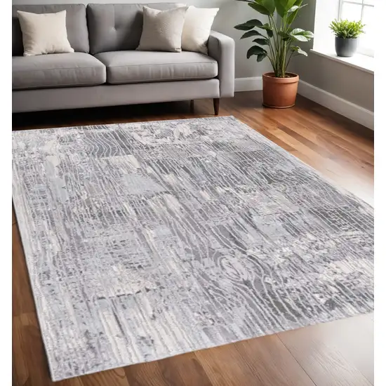 Blue Abstract Power Loom Area Rug Photo 1