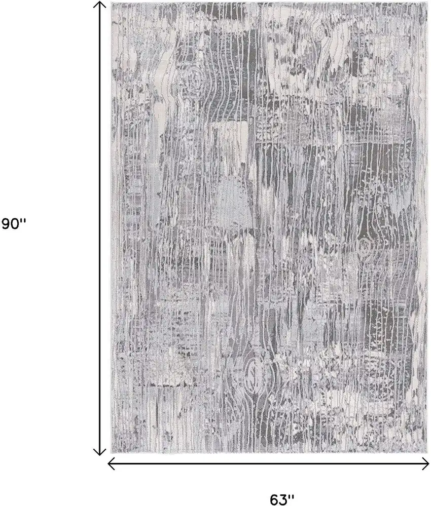 Blue Abstract Power Loom Area Rug Photo 3