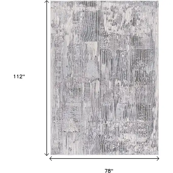 Blue Abstract Power Loom Area Rug Photo 3