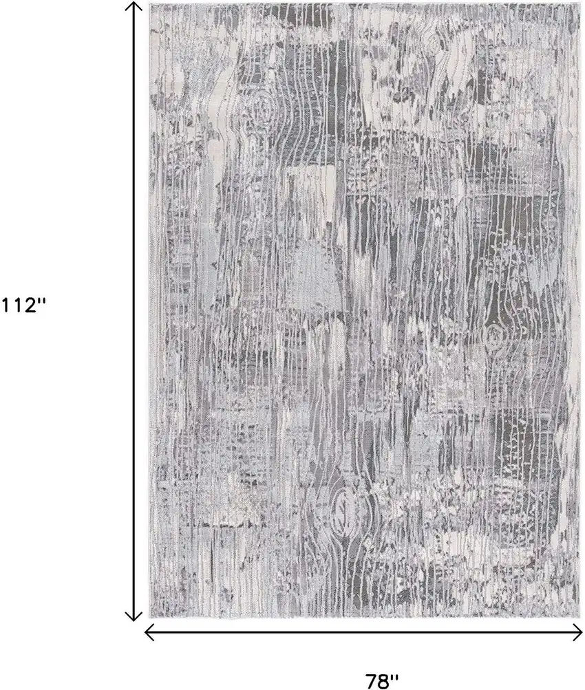 Blue Abstract Power Loom Area Rug Photo 3