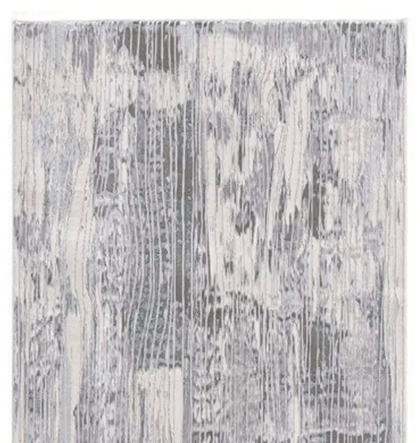 10' Blue Abstract Power Loom Runner Rug Photo 6