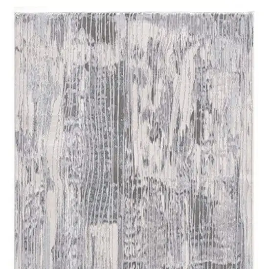 10' Blue Abstract Power Loom Runner Rug Photo 6