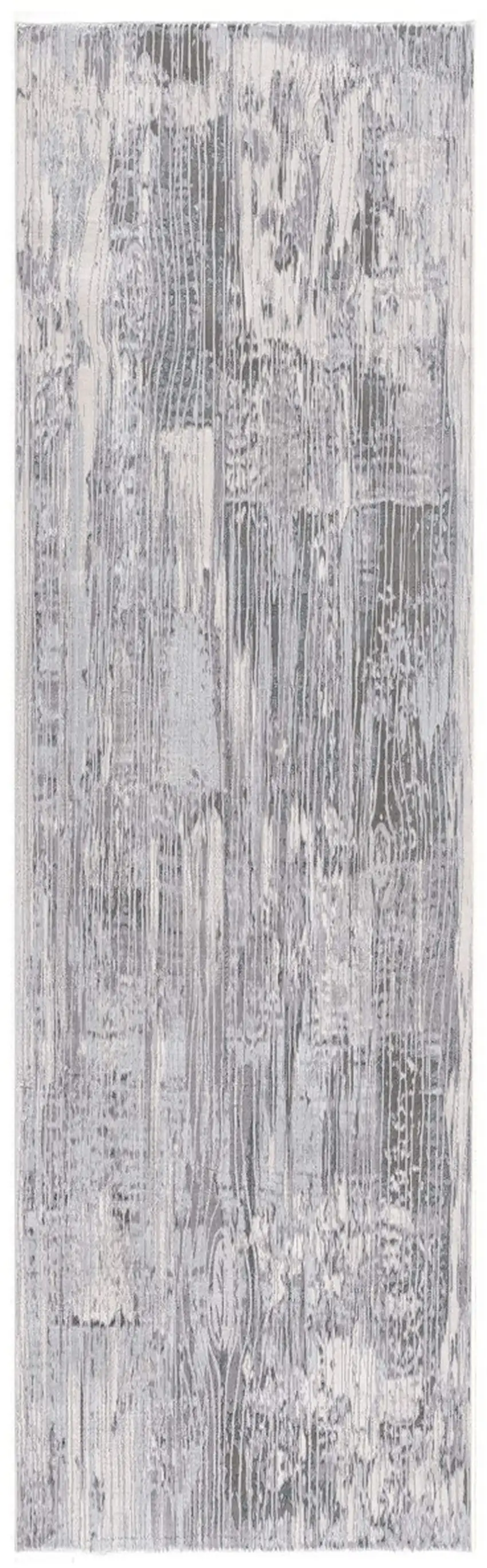 10' Blue Abstract Power Loom Runner Rug Photo 2