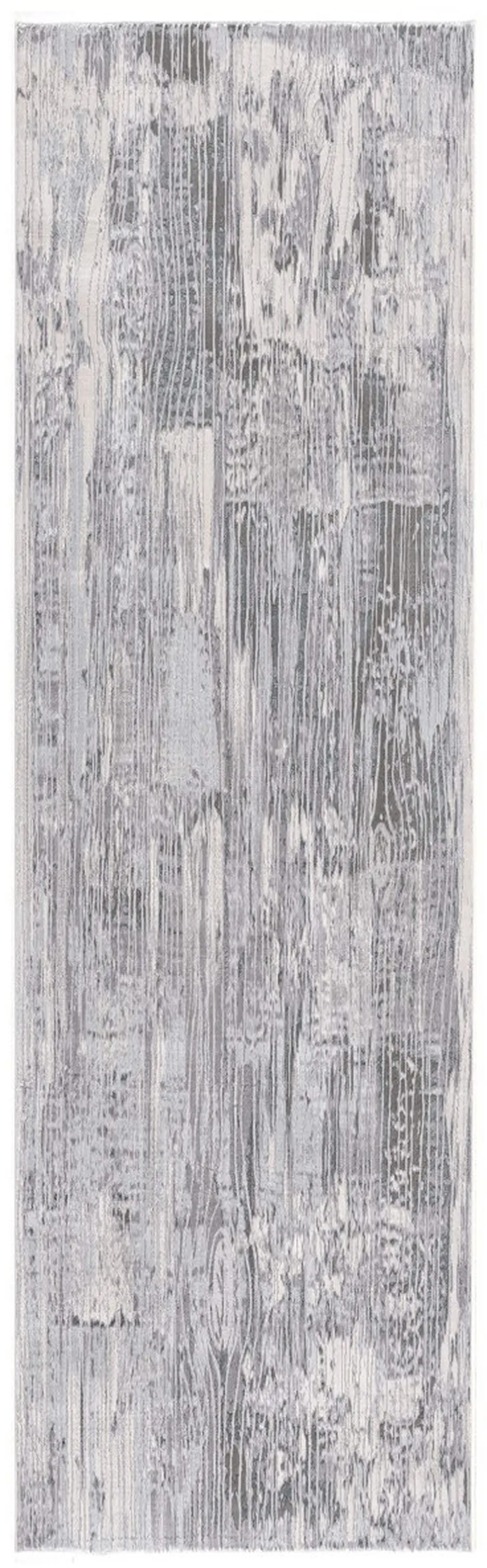 Blue Abstract Strokes Runner Rug Photo 3