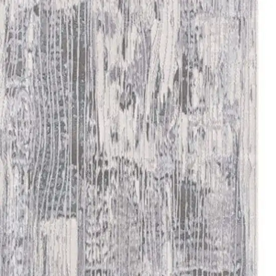 10' Blue Abstract Power Loom Runner Rug Photo 5
