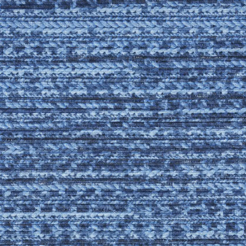 Blue Abstract Washable Non Skid Area Rug Photo 4