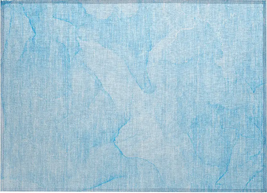 Blue Abstract Washable Non Skid Indoor Outdoor Area Rug Photo 2