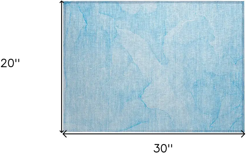 Blue Abstract Washable Non Skid Indoor Outdoor Area Rug Photo 3