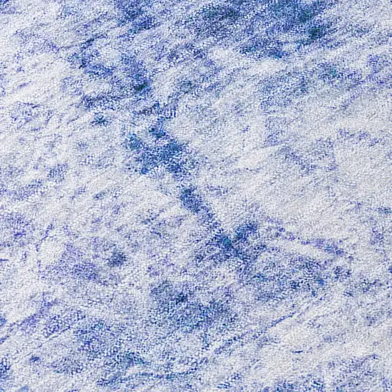 Blue Abstract Washable Non Skid Indoor Outdoor Area Rug Photo 8