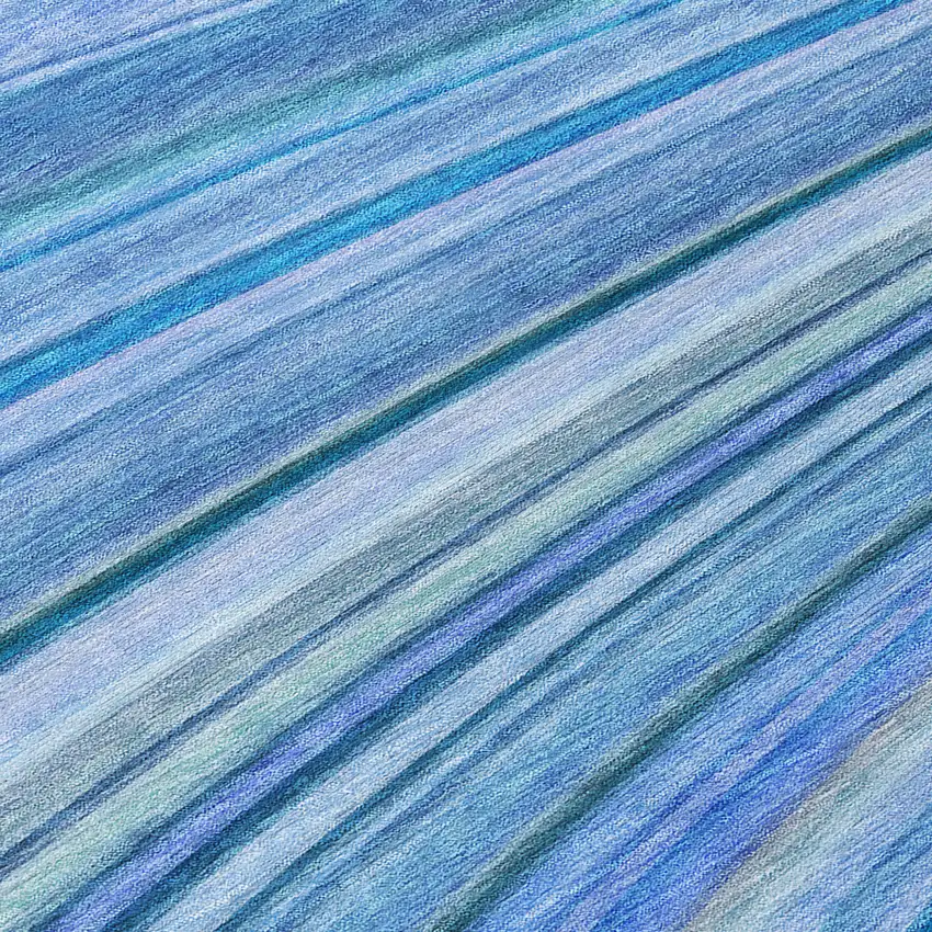 Denim Blue And Sky Blue Abstract Washable Indoor Outdoor Area Rug Photo 7