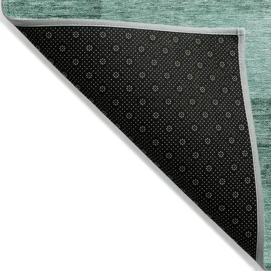Blue And Aqua Geometric Washable Indoor Outdoor Area Rug Photo 3