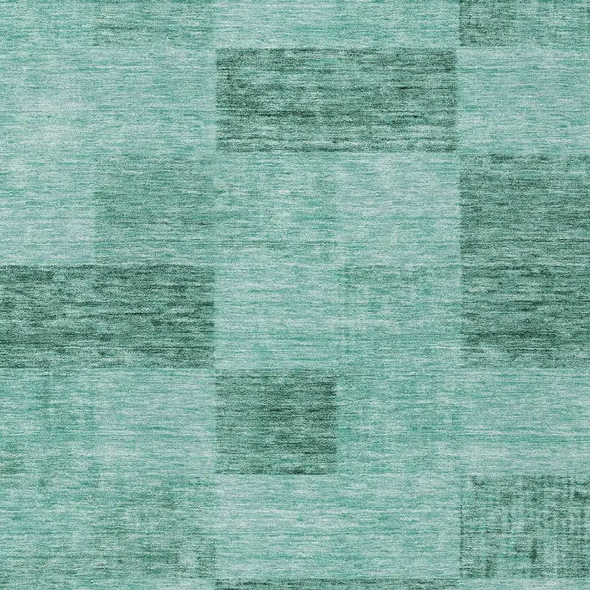 Blue And Aqua Geometric Washable Indoor Outdoor Area Rug Photo 5