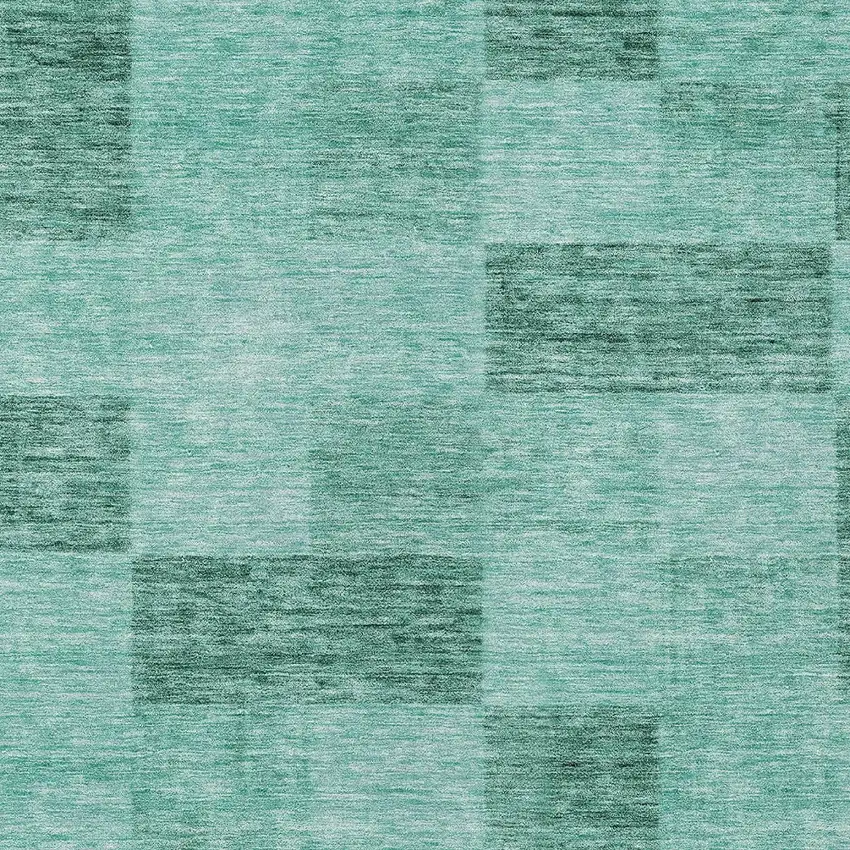 Blue And Aqua Geometric Washable Indoor Outdoor Area Rug Photo 5
