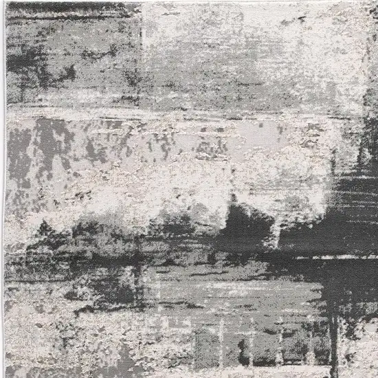 Blue And Beige Abstract Area Rug Photo 3