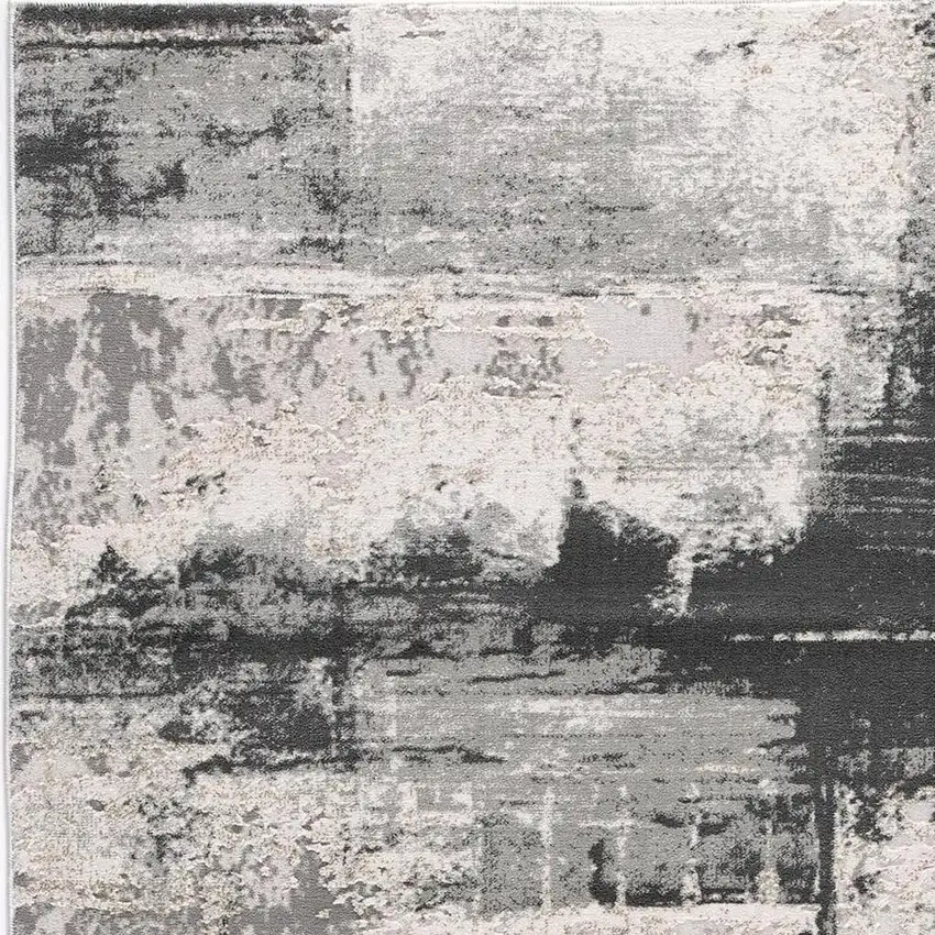 Blue And Beige Abstract Area Rug Photo 3