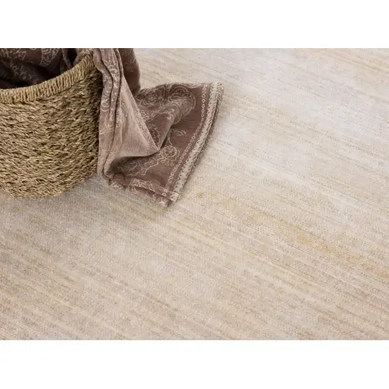 Blue And Beige Abstract Runner Rug Photo 7