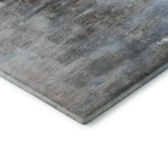 Blue And Beige Nautical Washable Area Rug With UV Protection Photo 7