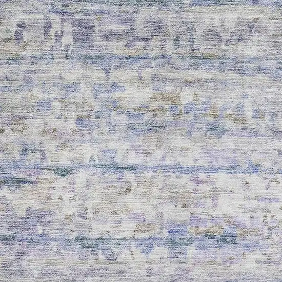 Blue And Beige Striped Washable Area Rug With UV Protection Photo 3