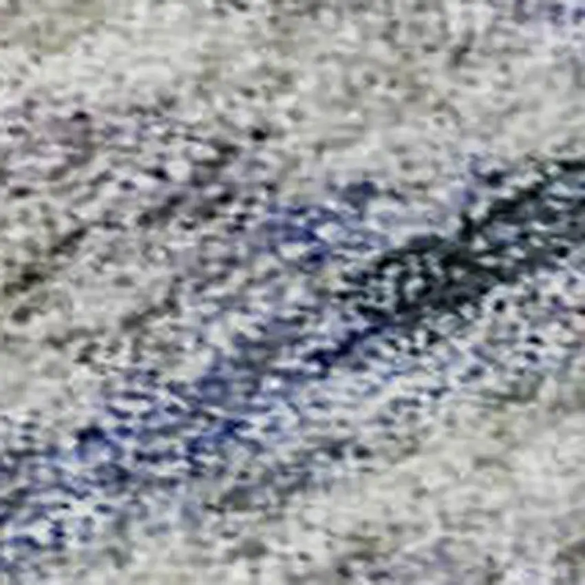 Blue And Beige Striped Washable Area Rug With UV Protection Photo 2