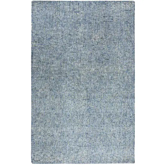 Blue And Beige Wool Hand Tufted Area Rug Photo 1