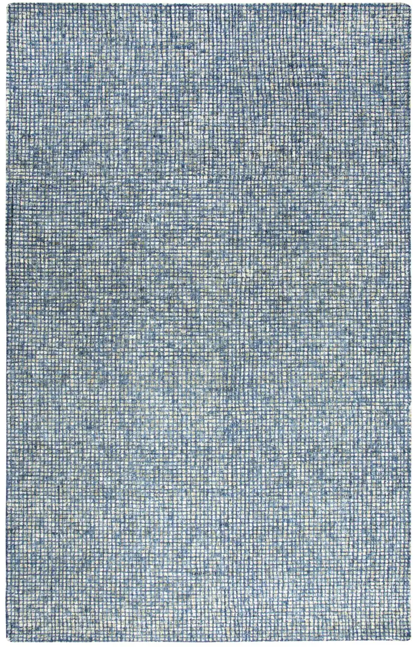 Blue And Beige Wool Hand Tufted Area Rug Photo 1