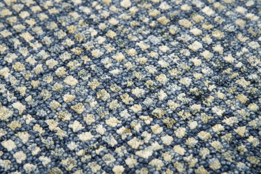 Blue And Beige Wool Hand Tufted Area Rug Photo 4