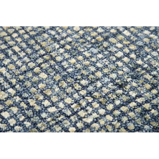 Blue And Beige Wool Hand Tufted Area Rug Photo 4