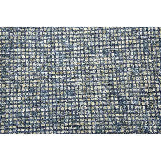 Blue And Beige Wool Hand Tufted Area Rug Photo 3