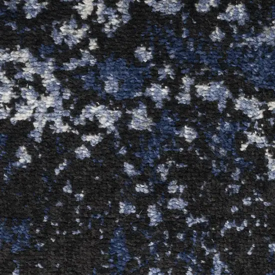 Blue And Black Abstract Area Rug Photo 4