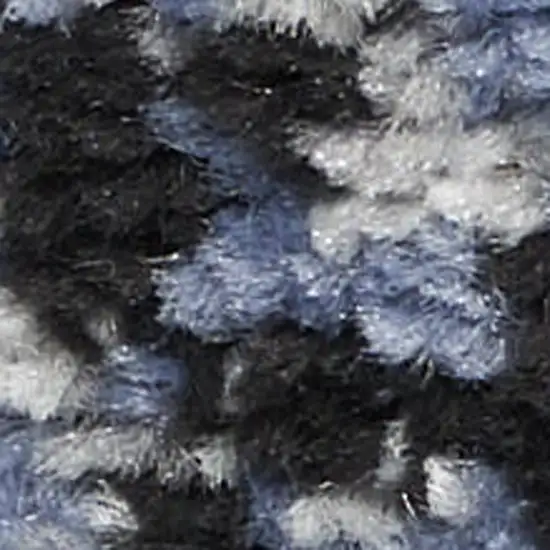 Blue And Black Abstract Area Rug Photo 2