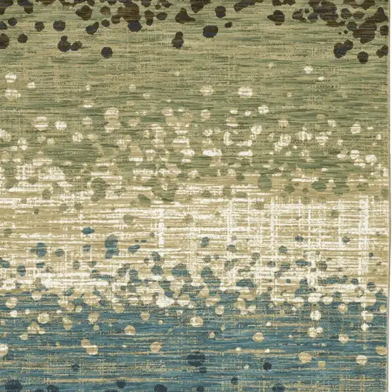 Blue And Brown Abstract Area Rug Photo 4