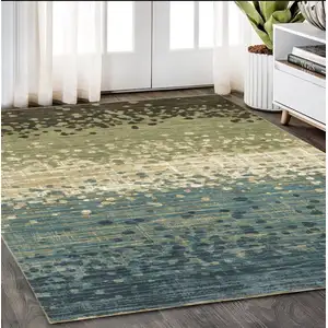 Photo of Blue And Brown Abstract Area Rug