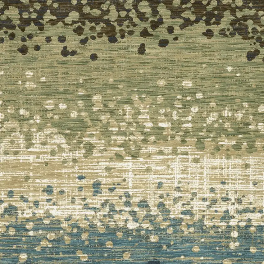 Blue And Brown Abstract Area Rug Photo 4