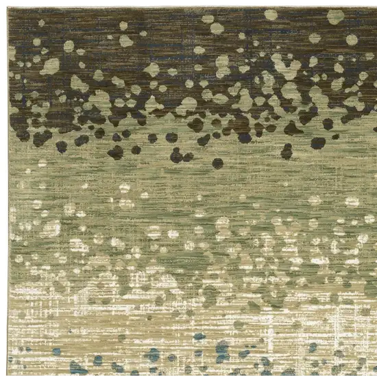 Blue And Brown Abstract Area Rug Photo 4