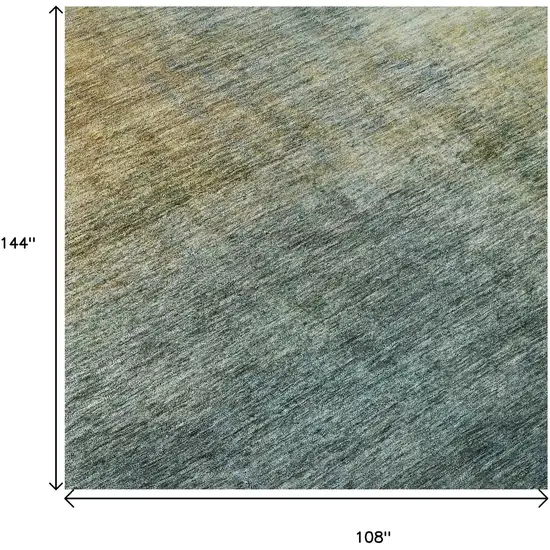 Blue And Brown Abstract Washable Area Rug With UV Protection Photo 9