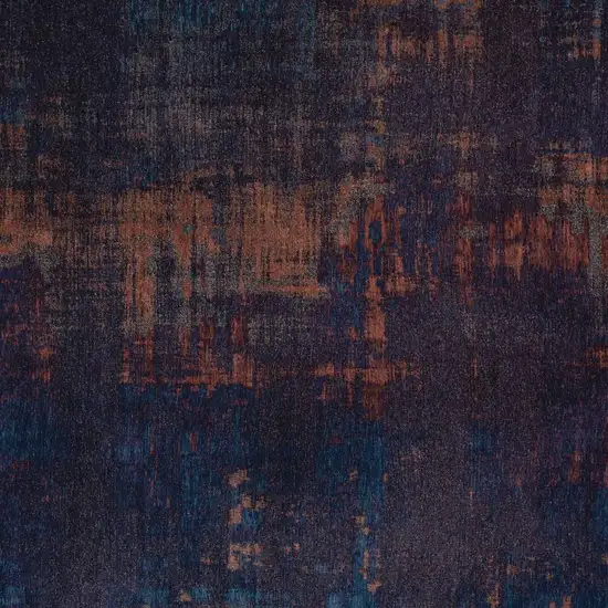 Blue And Brown Abstract Washable Area Rug Photo 8