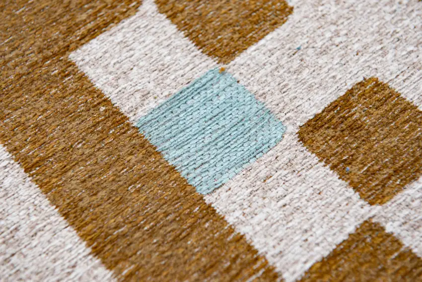 Blue And Brown Geometric Washable Area Rug Photo 7