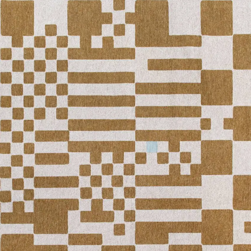 Blue And Brown Geometric Washable Area Rug Photo 3