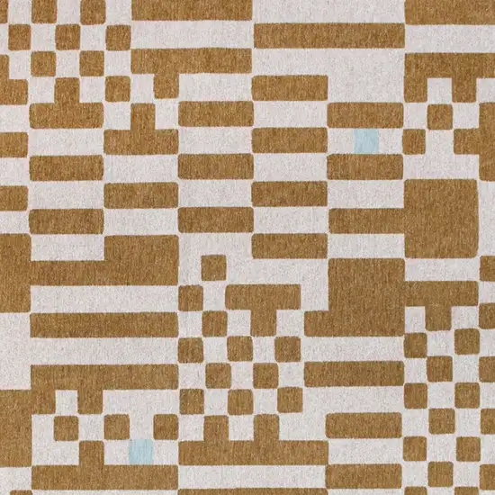 Blue And Brown Geometric Washable Area Rug Photo 8