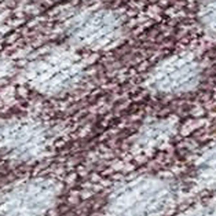 Blue And Brown Geometric Washable Indoor Outdoor Area Rug Photo 3