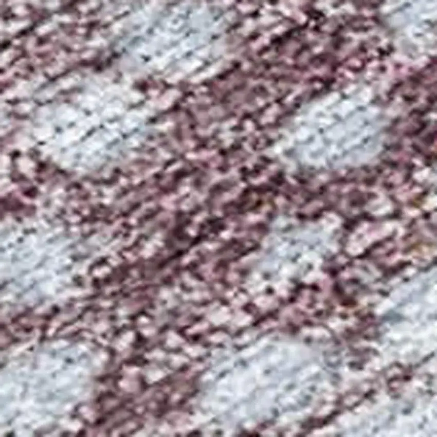 Blue And Brown Geometric Washable Indoor Outdoor Area Rug Photo 3