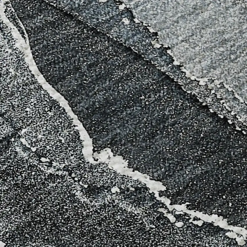 Blue And Charcoal Abstract Washable Area Rug With UV Protection Photo 5