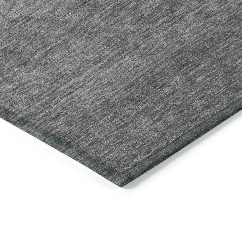 Blue And Charcoal Abstract Washable Indoor Outdoor Area Rug Photo 9